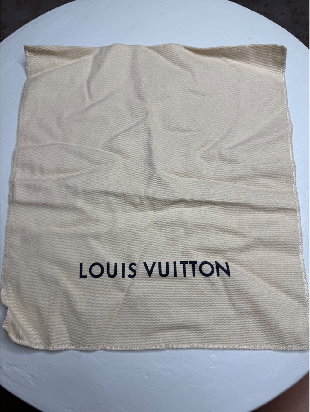 Louis Vuitton Beige Dust Bag with Logo